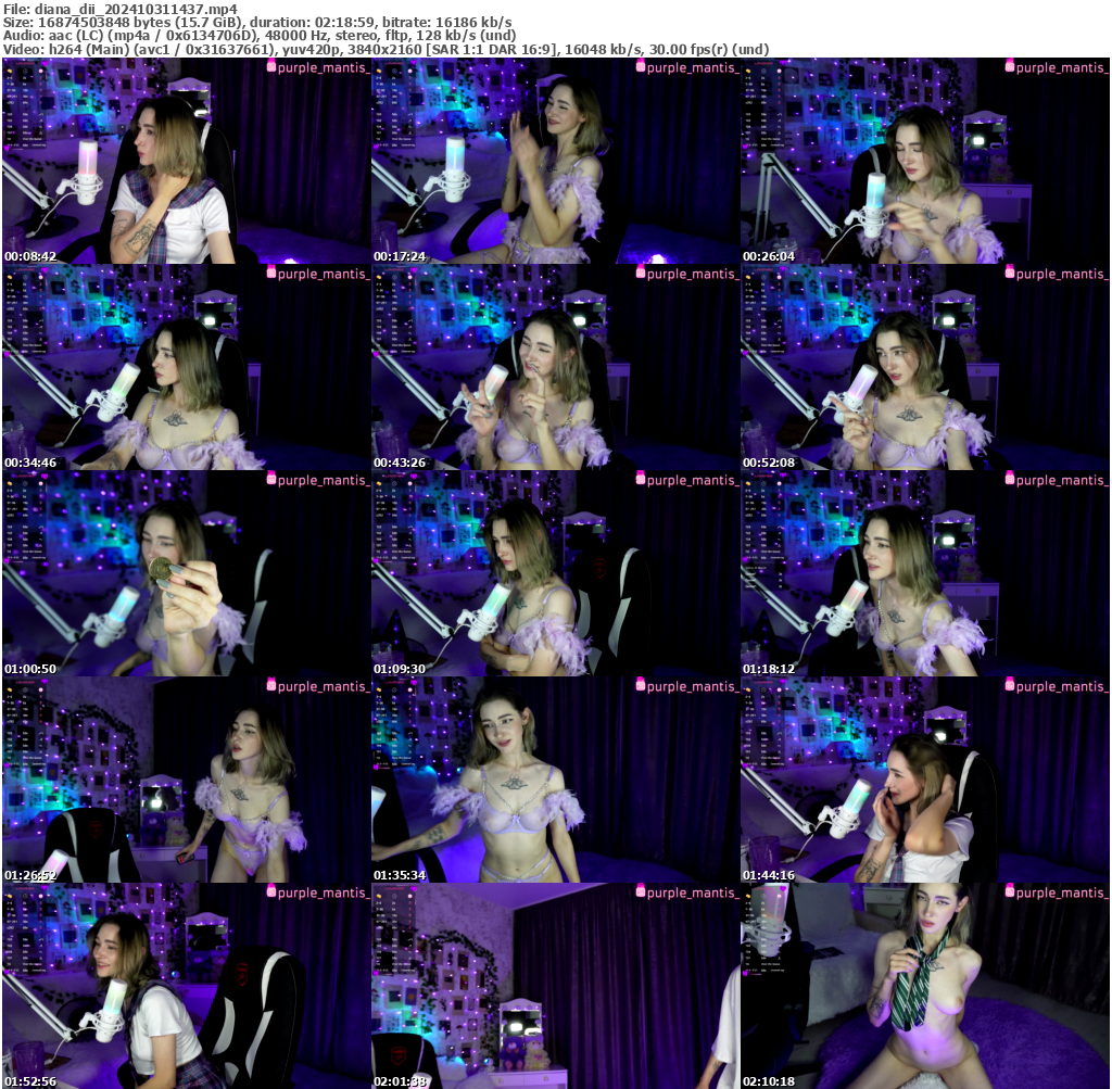 Preview thumb from diana_dii on 2024-10-31 @ bongacams