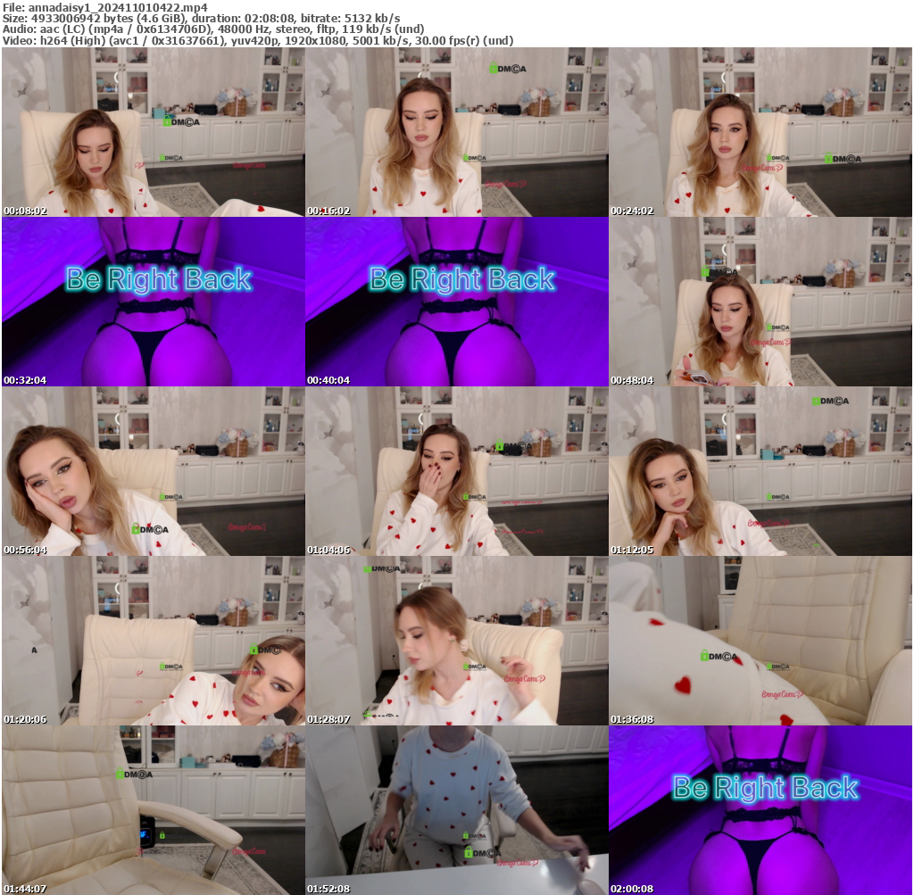 Preview thumb from annadaisy1 on 2024-11-01 @ bongacams