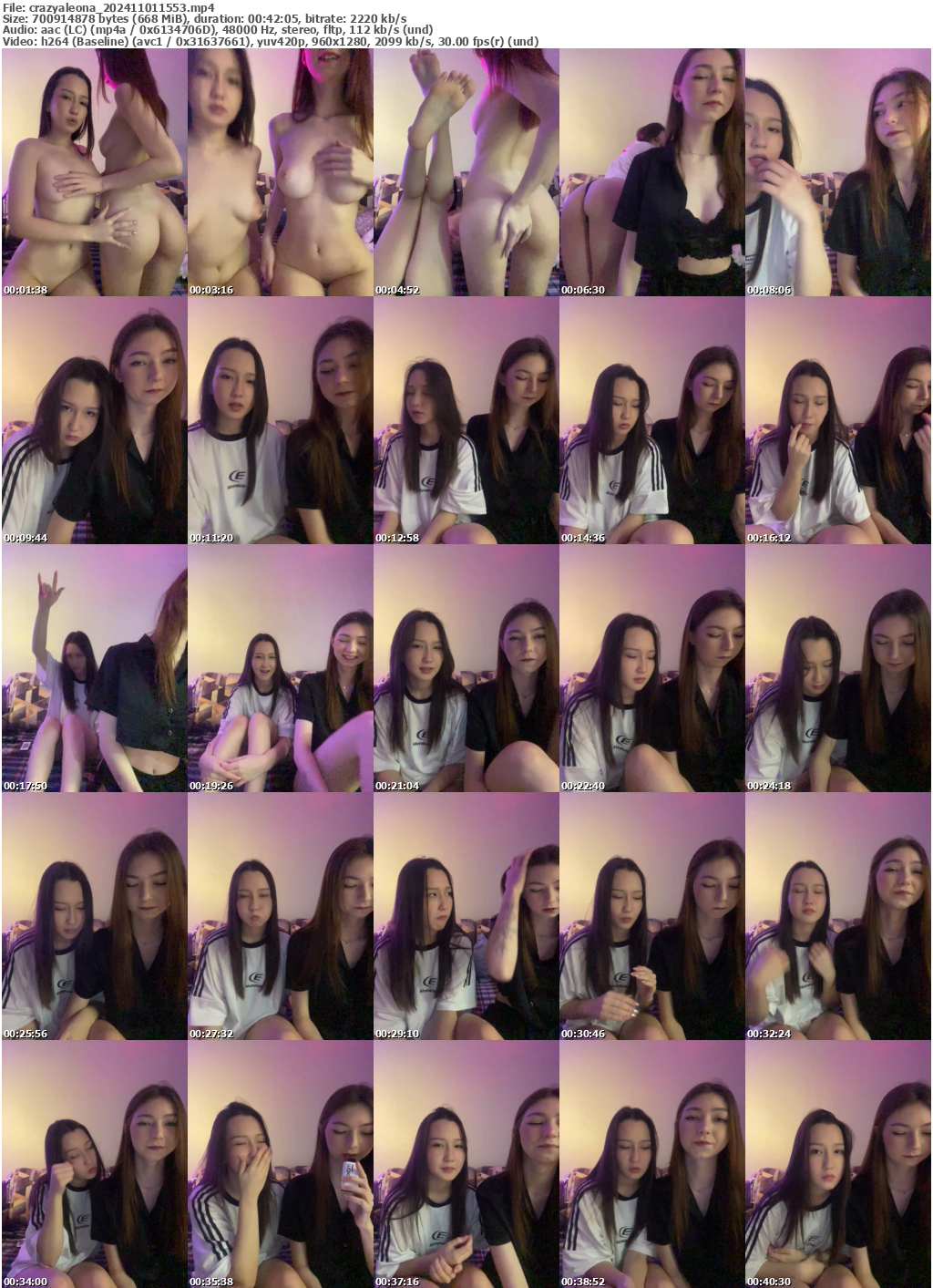 Preview thumb from crazyaleona on 2024-11-01 @ bongacams