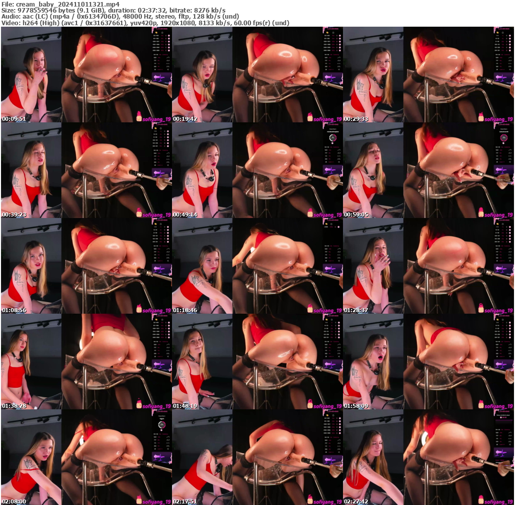 Preview thumb from cream_baby on 2024-11-01 @ bongacams