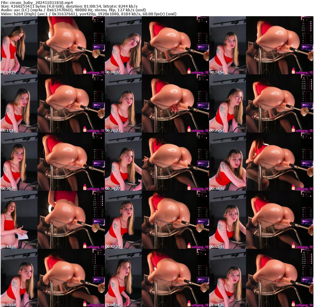 Preview thumb from cream_baby on 2024-11-01 @ bongacams