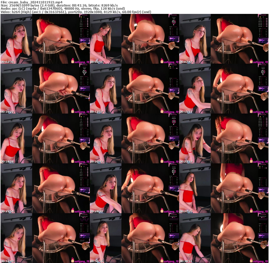 Preview thumb from cream_baby on 2024-11-01 @ bongacams