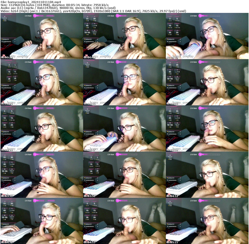 Preview thumb from hornycosplay1 on 2024-11-01 @ bongacams