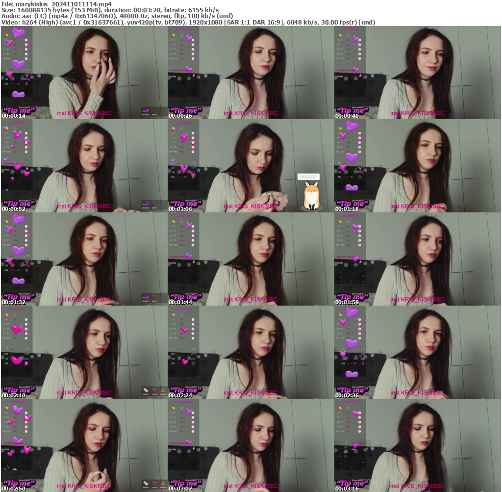 Preview thumb from marykiskis on 2024-11-01 @ bongacams