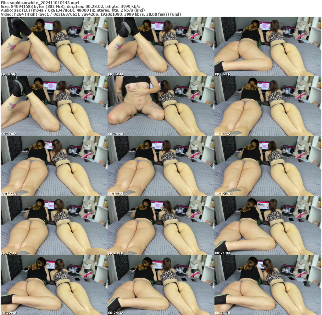 Preview thumb from sophieanwhite on 2024-11-01 @ bongacams