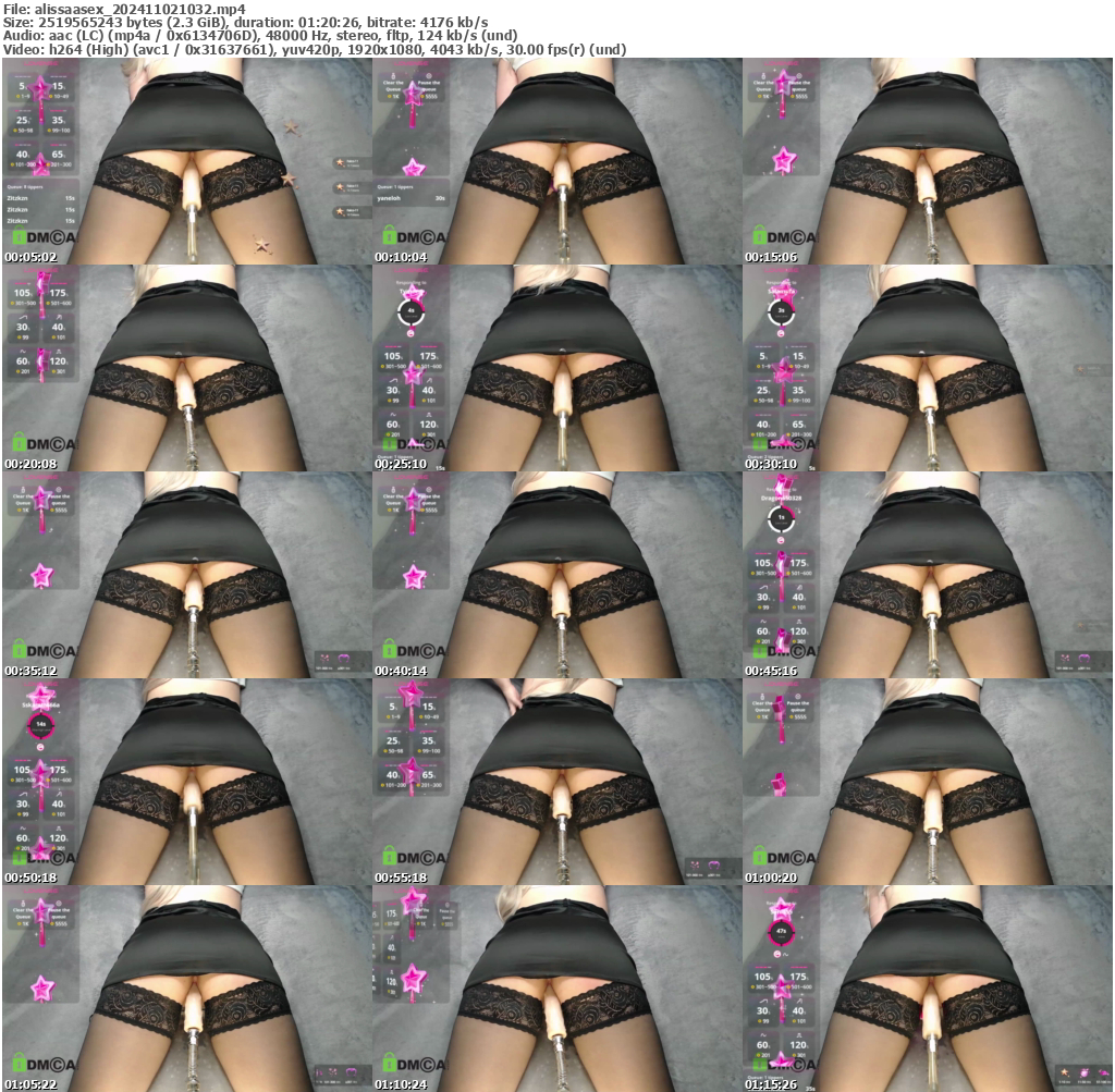 Preview thumb from alissaasex on 2024-11-02 @ bongacams