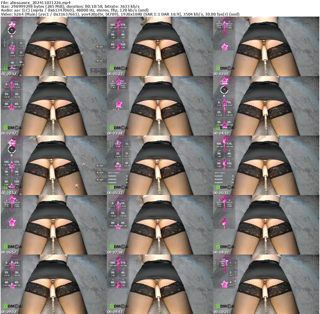 Preview thumb from alissaasex on 2024-11-03 @ bongacams