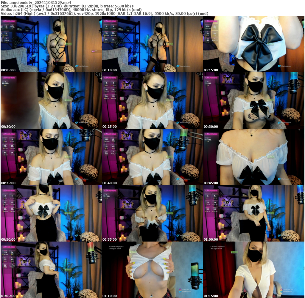 Preview thumb from angelonduty on 2024-11-03 @ bongacams