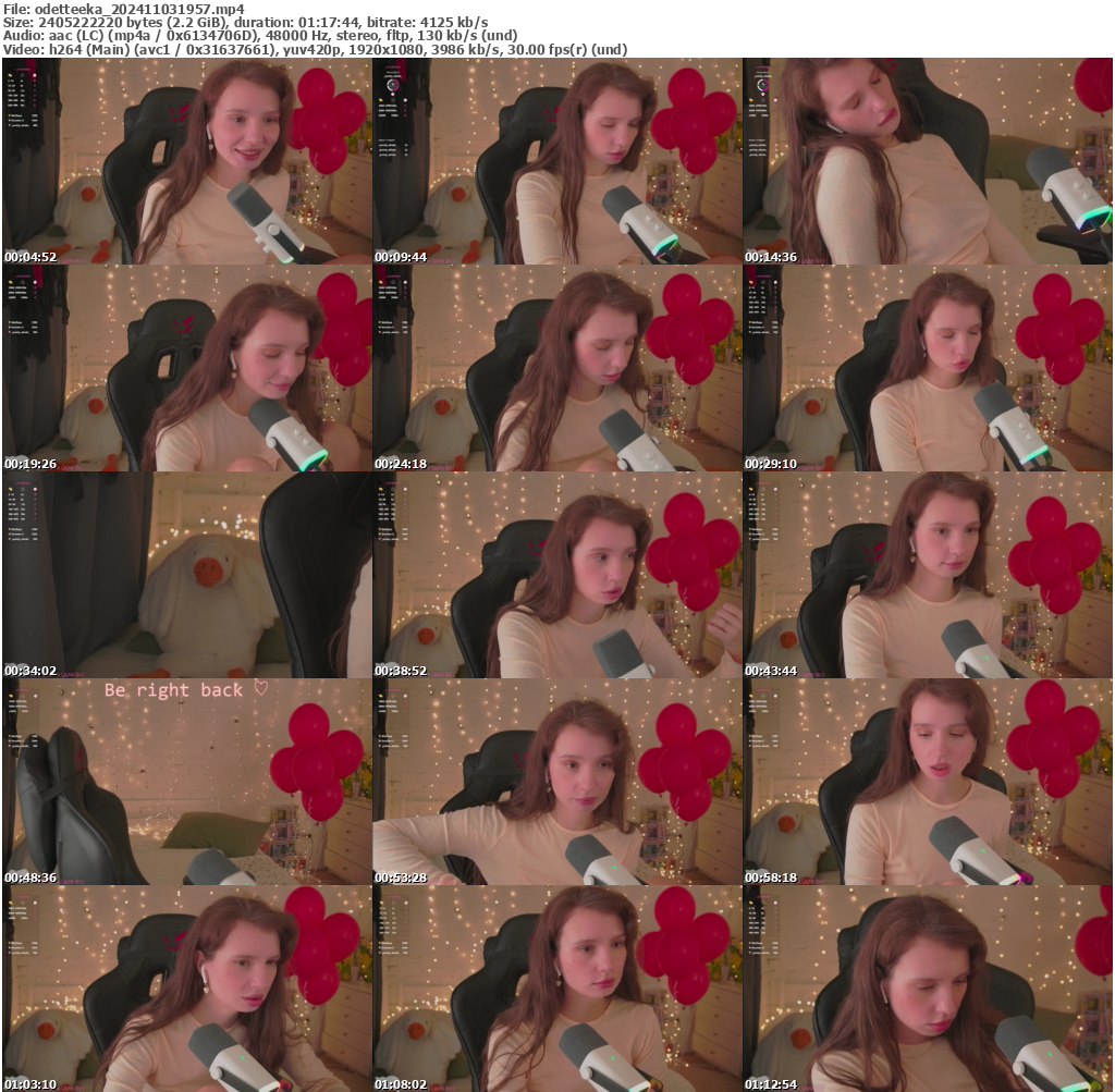 Preview thumb from odetteeka on 2024-11-03 @ bongacams