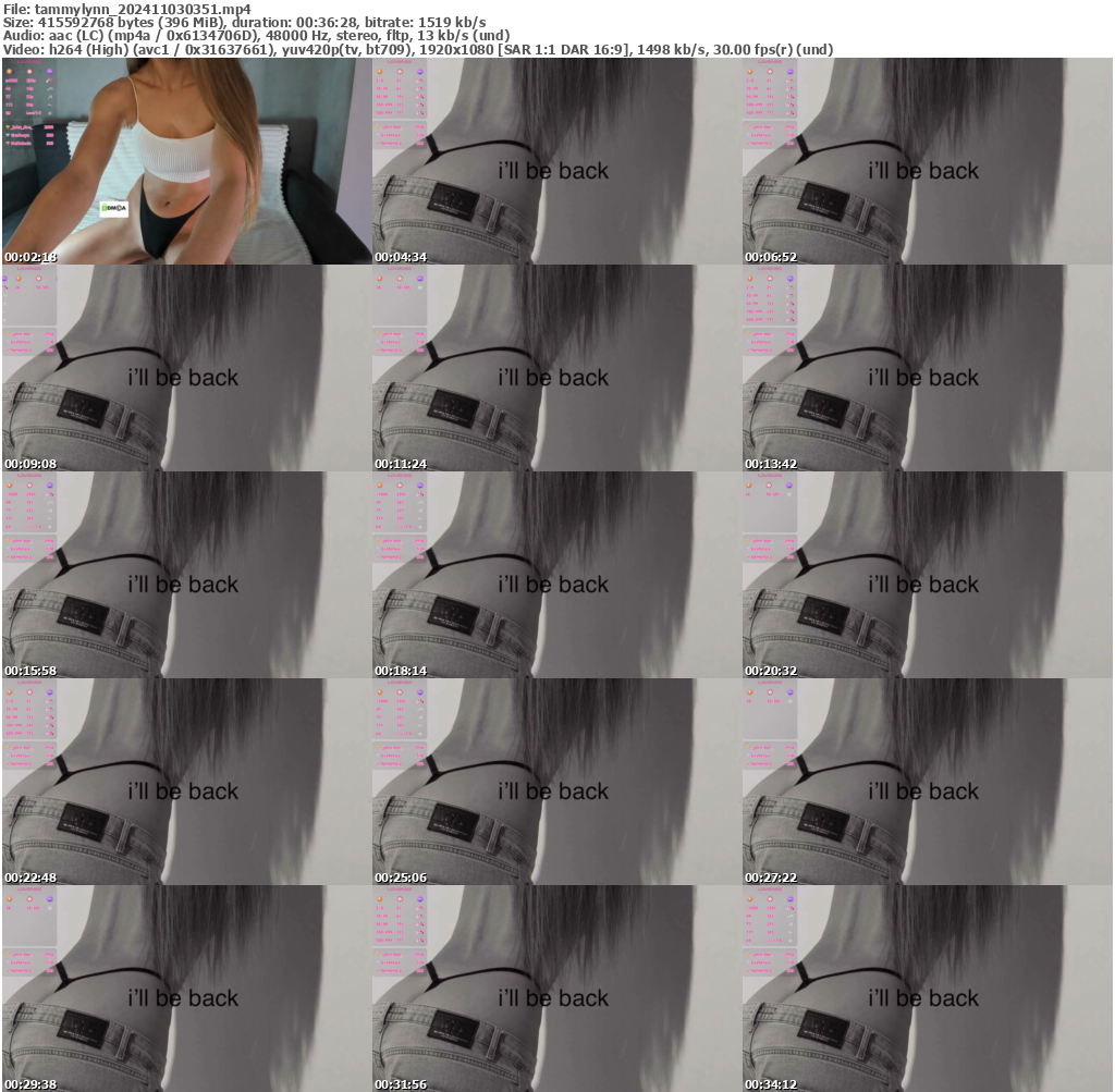 Preview thumb from tammylynn on 2024-11-03 @ bongacams