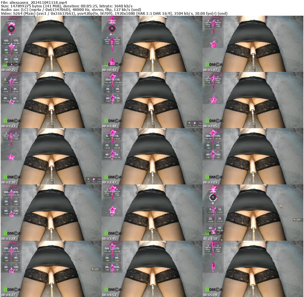 Preview thumb from alissaasex on 2024-11-04 @ bongacams