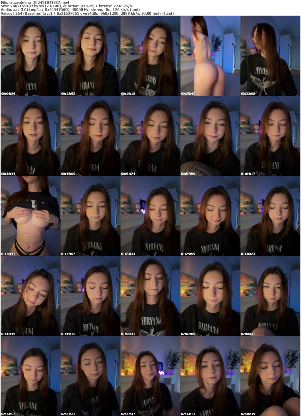 Preview thumb from crazyaleona on 2024-11-04 @ bongacams