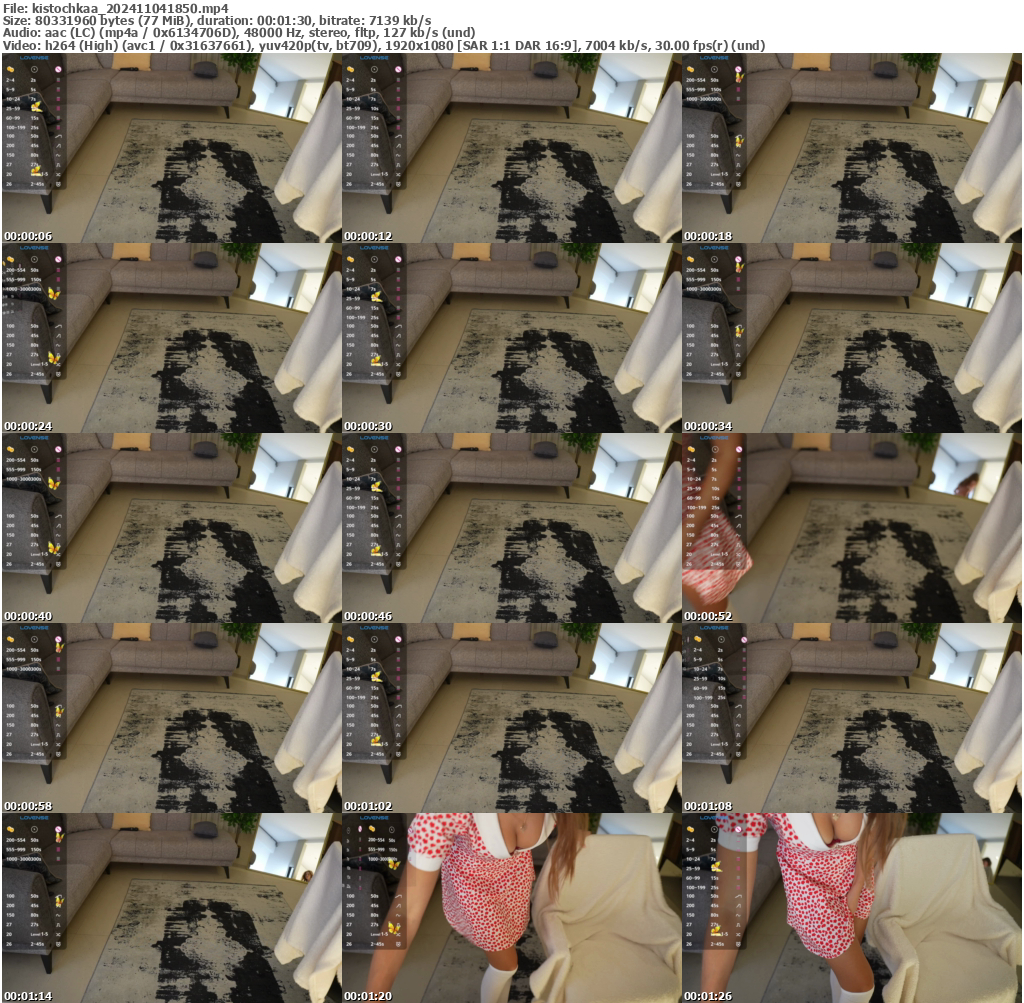 Preview thumb from kistochkaa on 2024-11-04 @ bongacams