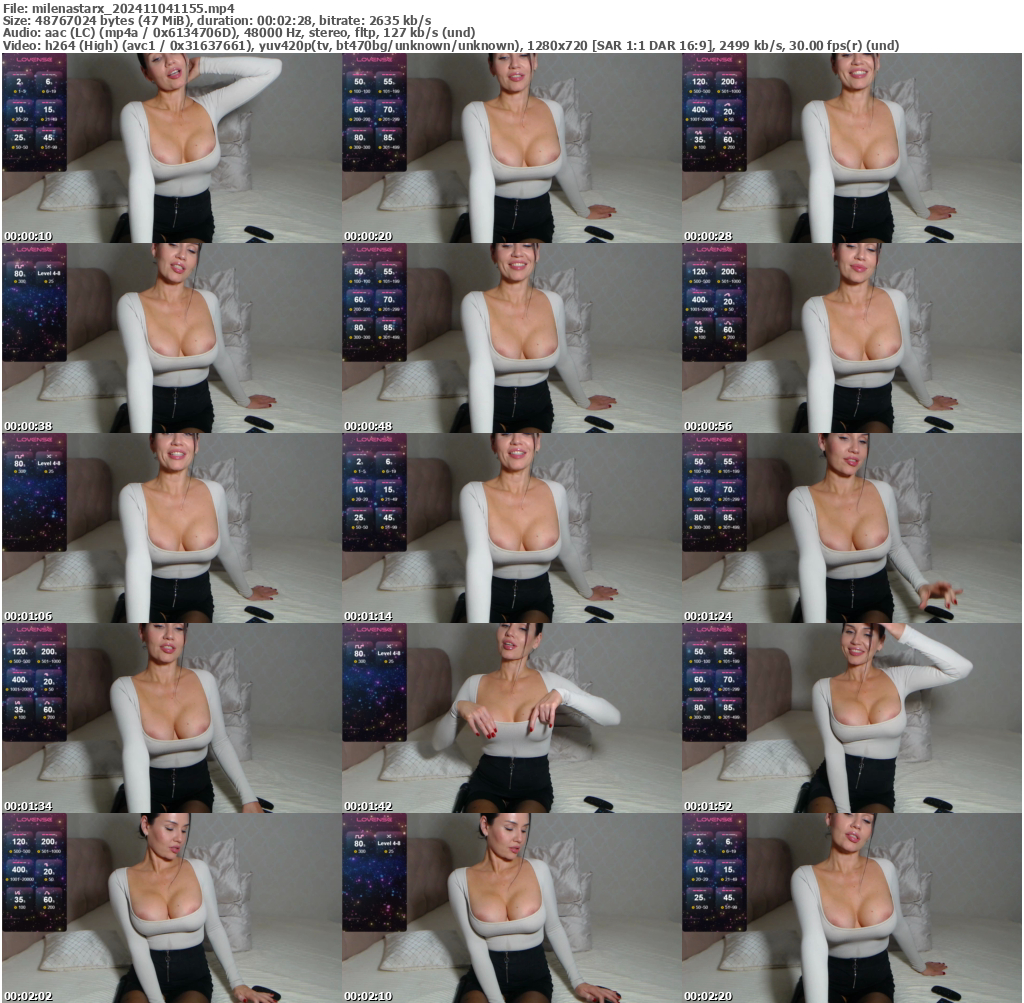 Preview thumb from milenastarx on 2024-11-04 @ bongacams