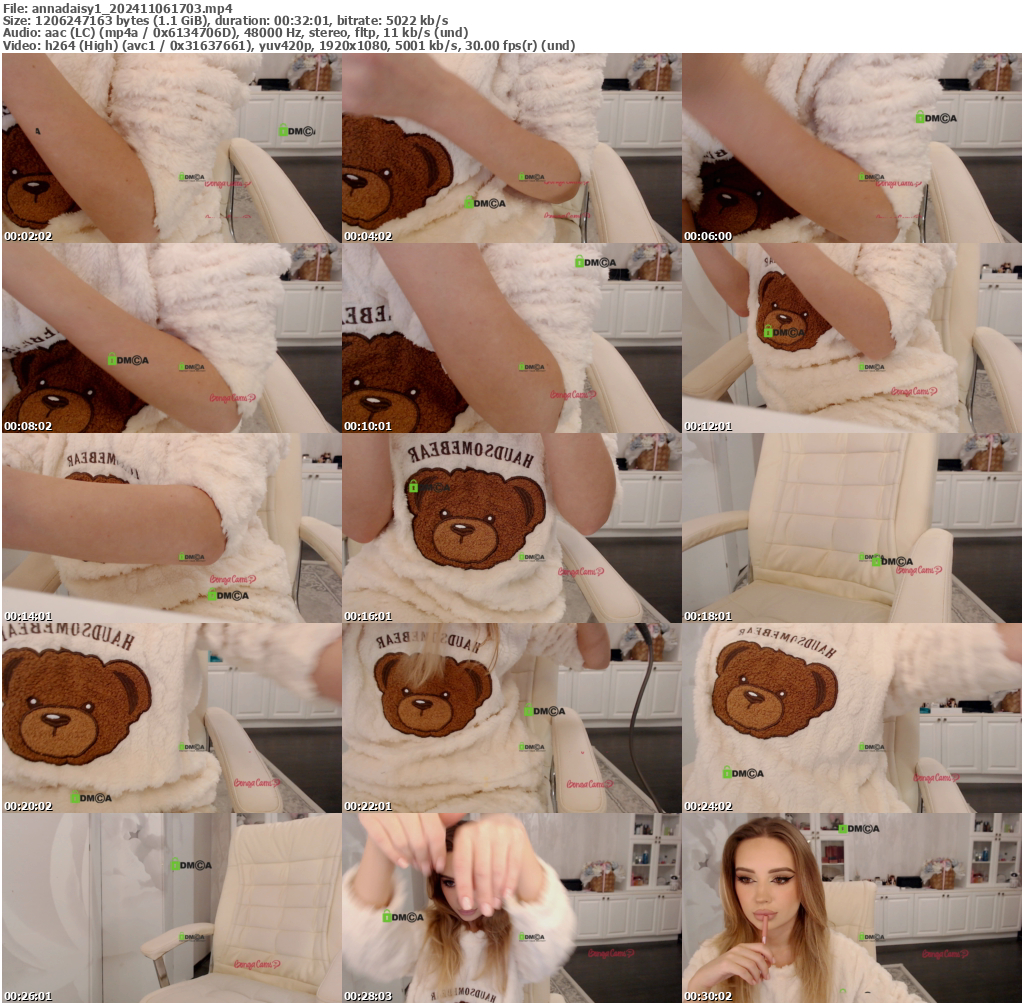 Preview thumb from annadaisy1 on 2024-11-06 @ bongacams