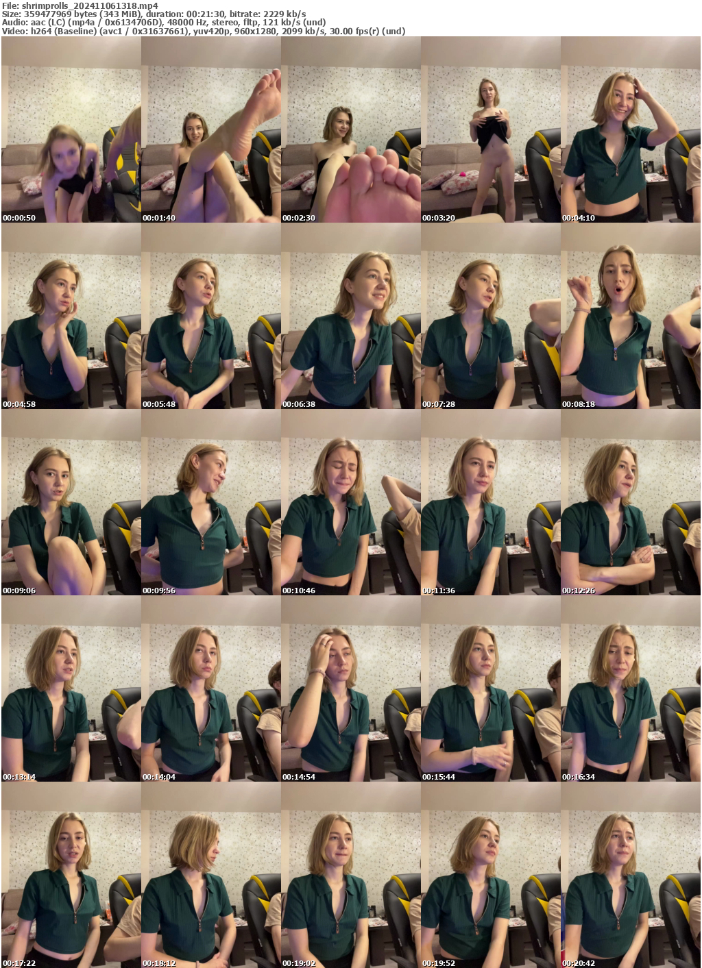 Preview thumb from shrimprolls on 2024-11-06 @ bongacams