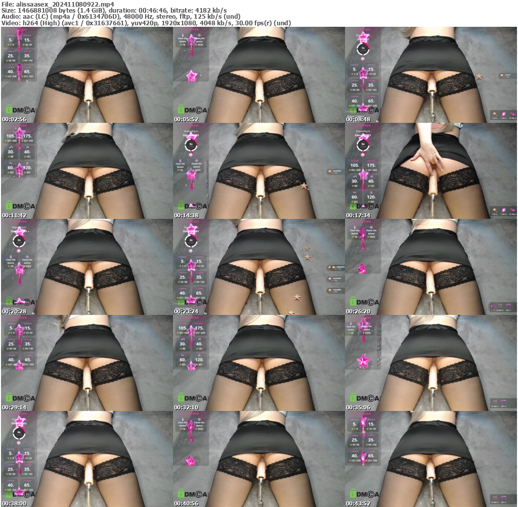 Preview thumb from alissaasex on 2024-11-08 @ bongacams