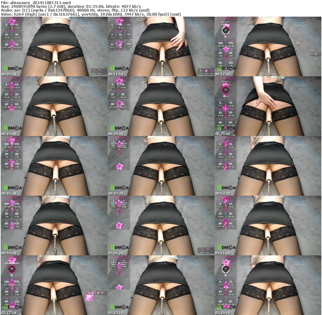 Preview thumb from alissaasex on 2024-11-08 @ bongacams