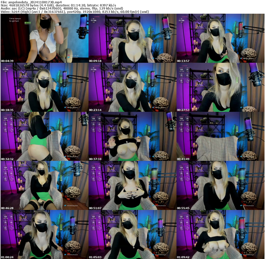 Preview thumb from angelonduty on 2024-11-08 @ bongacams