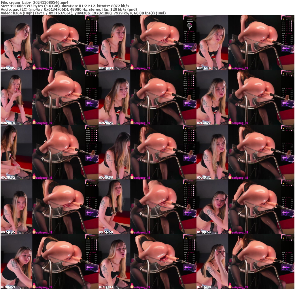 Preview thumb from cream_baby on 2024-11-08 @ bongacams