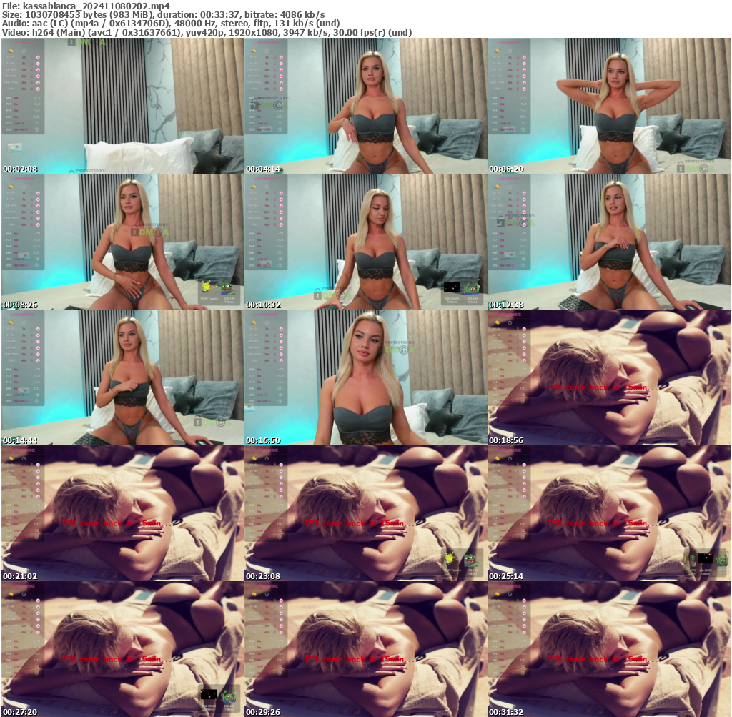 Preview thumb from kassablanca on 2024-11-08 @ bongacams