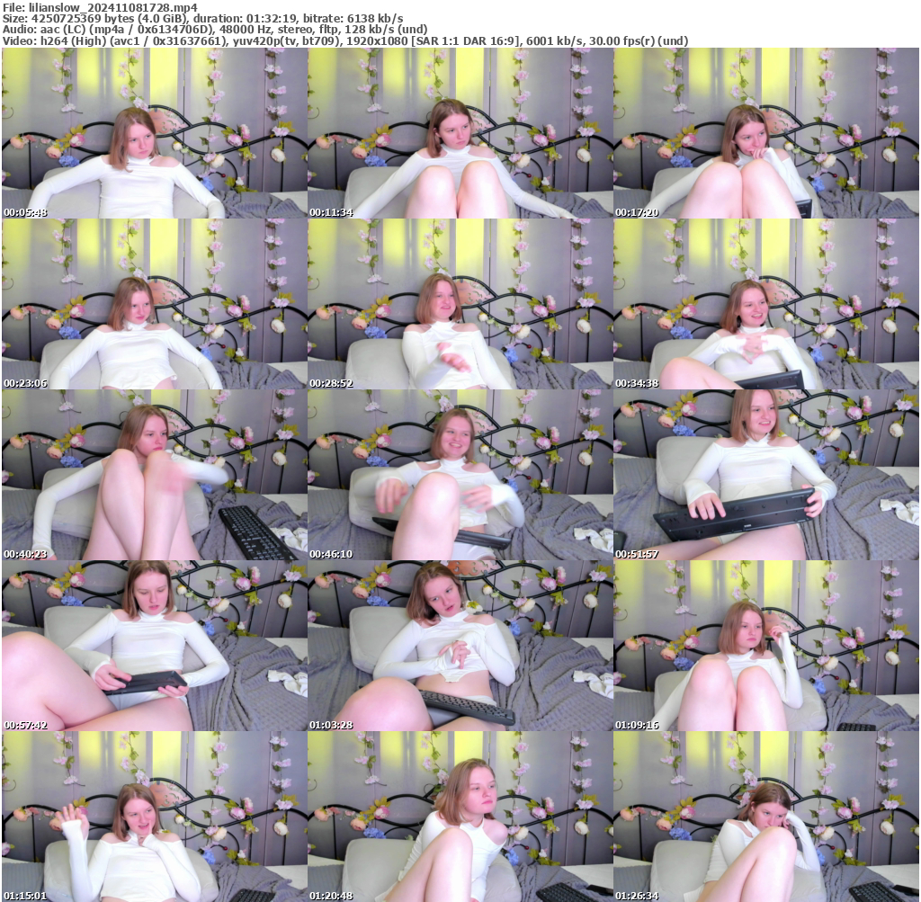 Preview thumb from lilianslow on 2024-11-08 @ bongacams