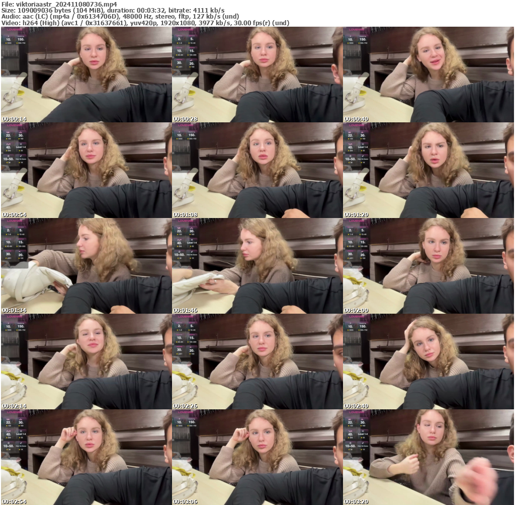 Preview thumb from viktoriaastr on 2024-11-08 @ bongacams