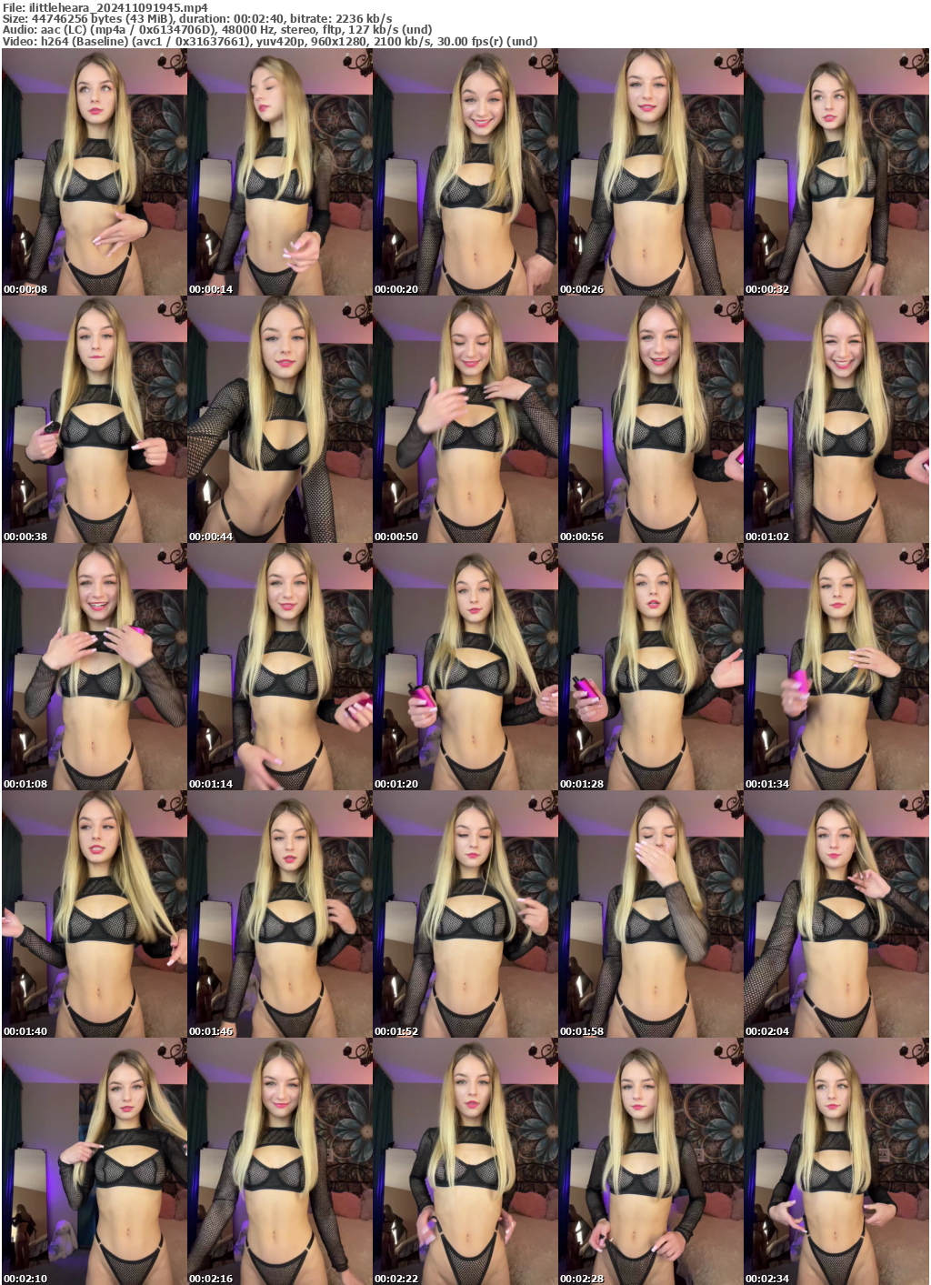 Preview thumb from ilittleheara on 2024-11-09 @ bongacams