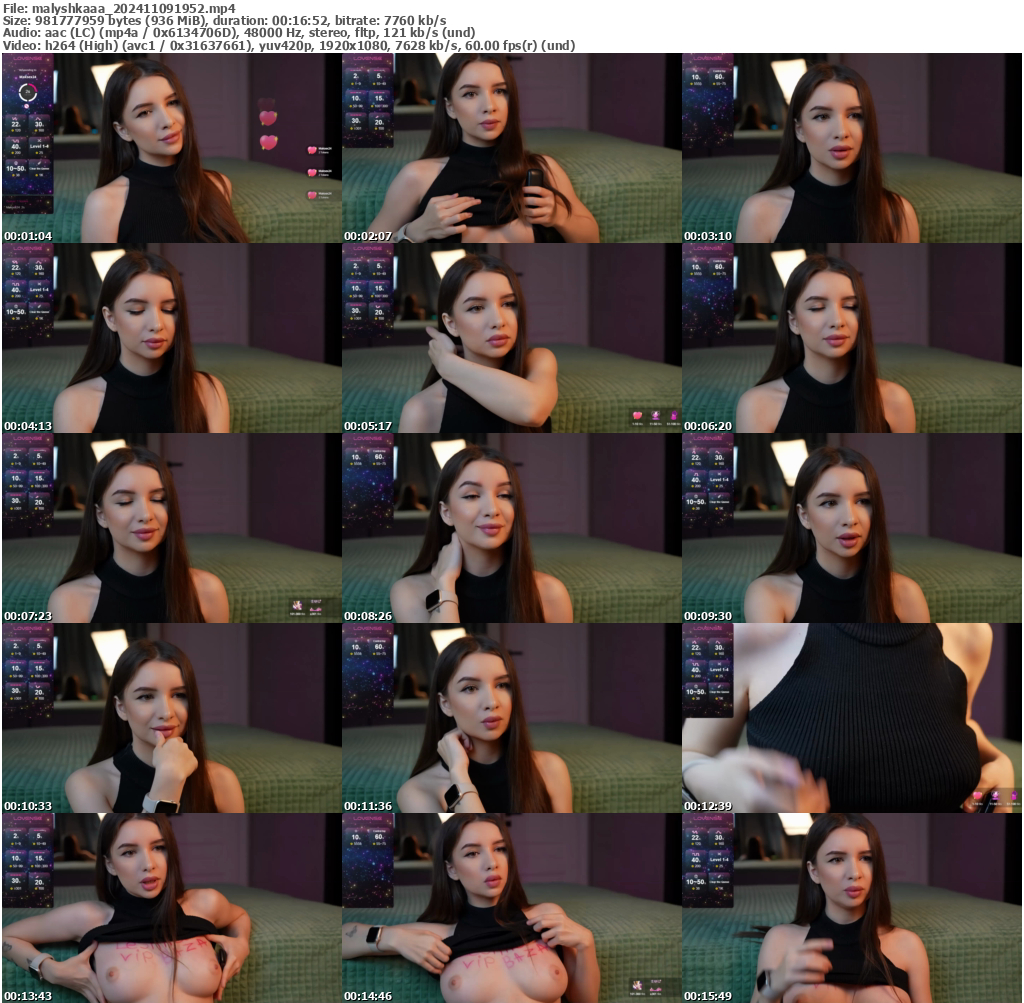 Preview thumb from malyshkaaa on 2024-11-09 @ bongacams