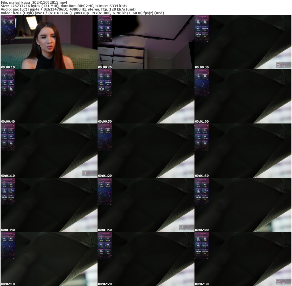 Preview thumb from malyshkaaa on 2024-11-09 @ bongacams