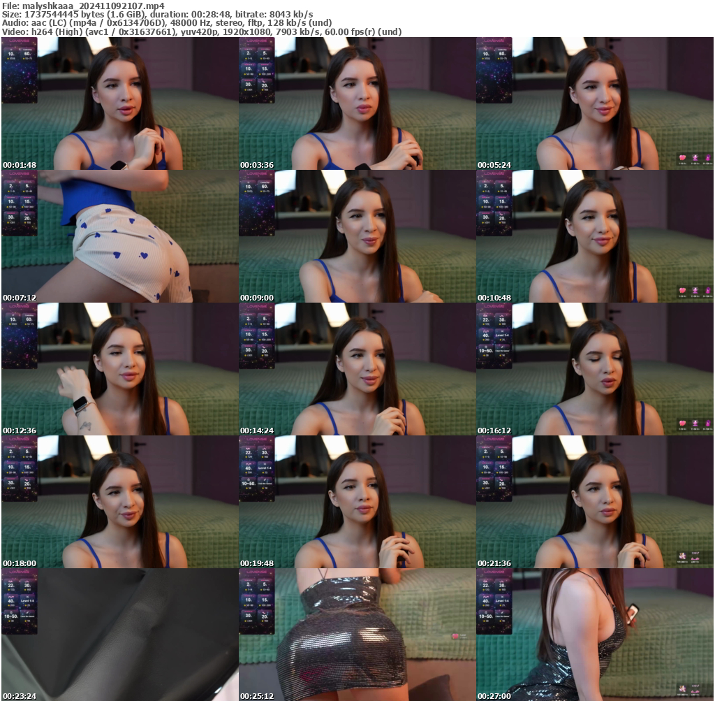 Preview thumb from malyshkaaa on 2024-11-09 @ bongacams