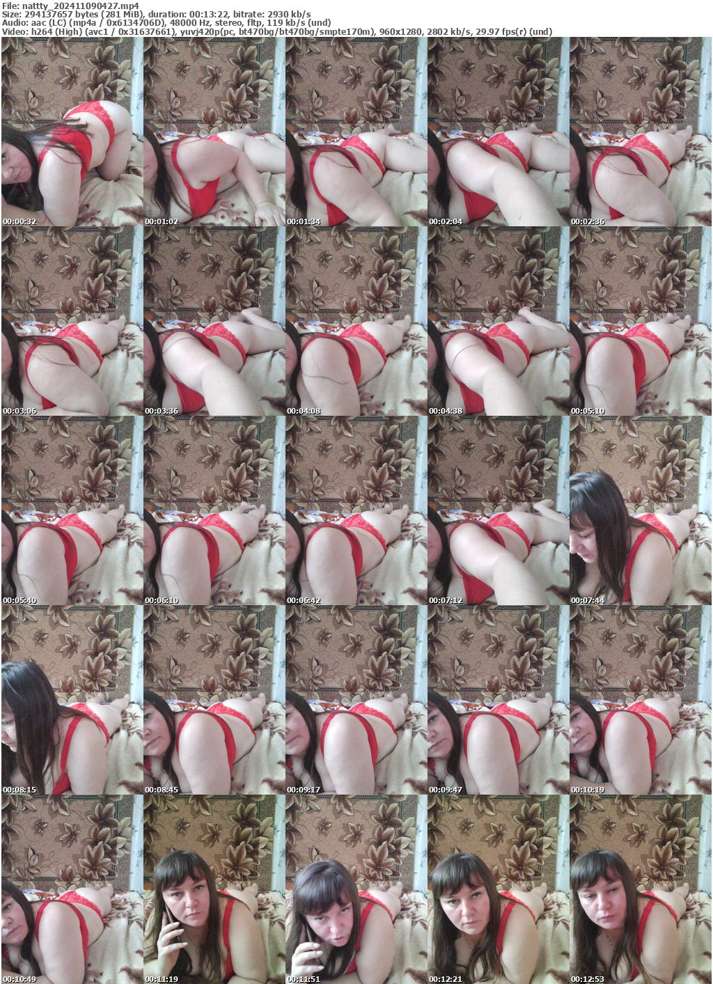 Preview thumb from nattty on 2024-11-09 @ bongacams