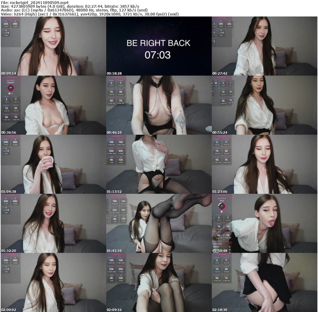 Preview thumb from rocketgirl on 2024-11-09 @ bongacams