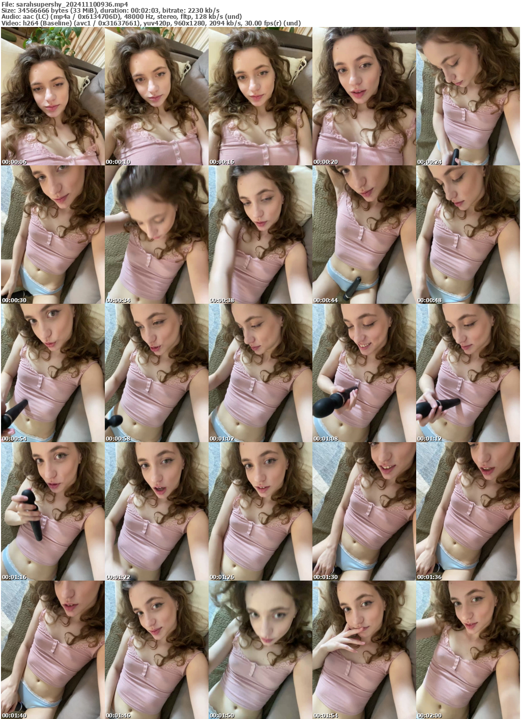 Preview thumb from sarahsupershy on 2024-11-10 @ bongacams