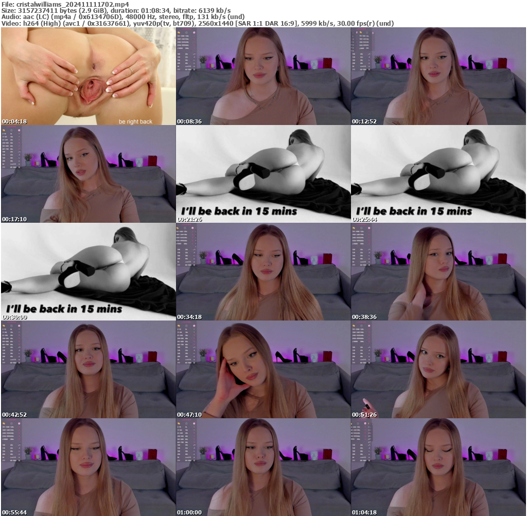Preview thumb from cristalwilliams on 2024-11-11 @ bongacams