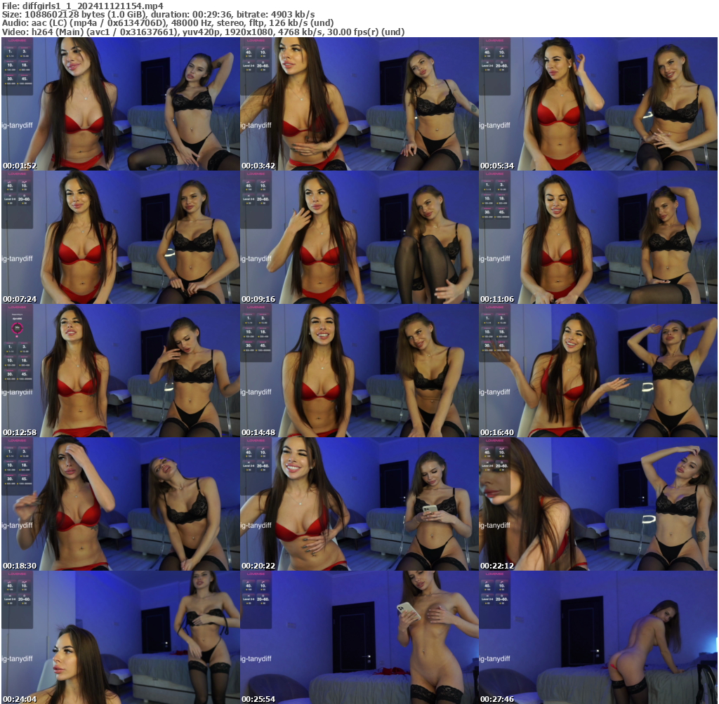 Preview thumb from diffgirls1_1 on 2024-11-12 @ bongacams
