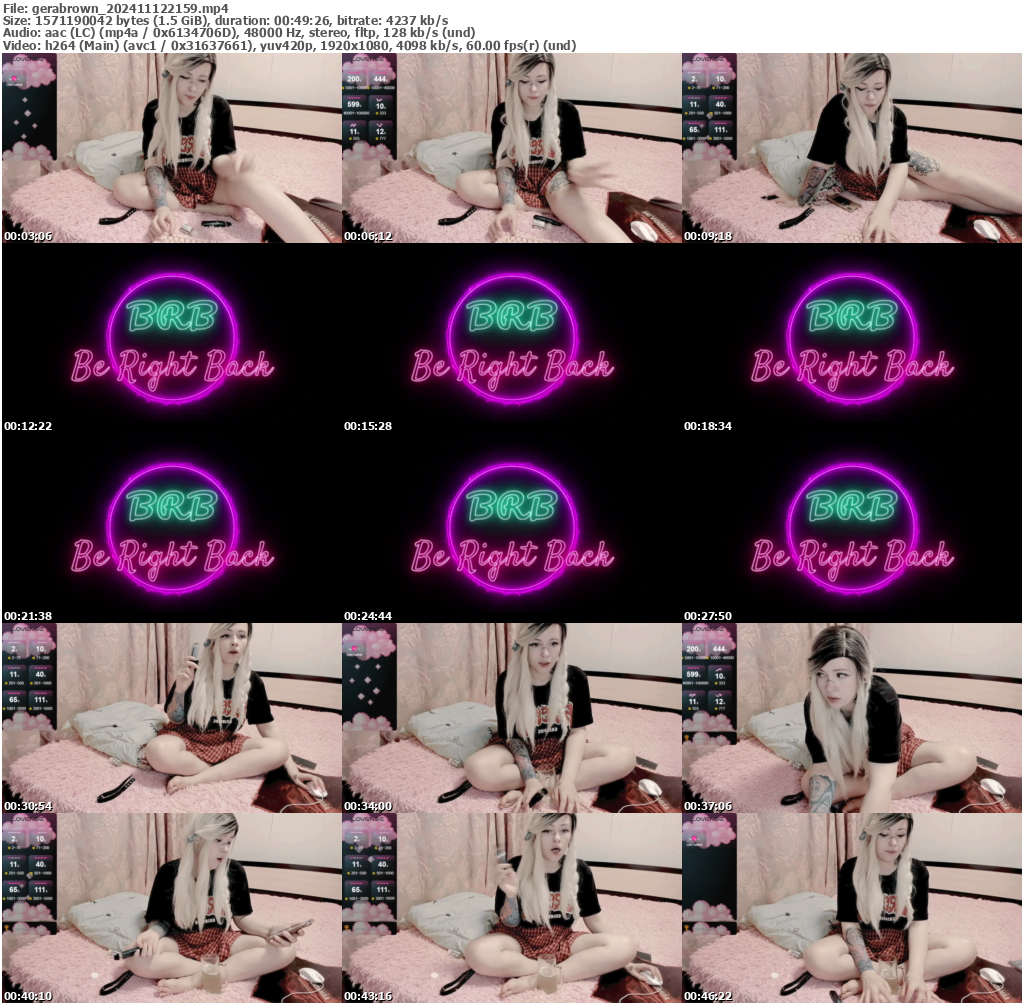 Preview thumb from gerabrown on 2024-11-12 @ bongacams