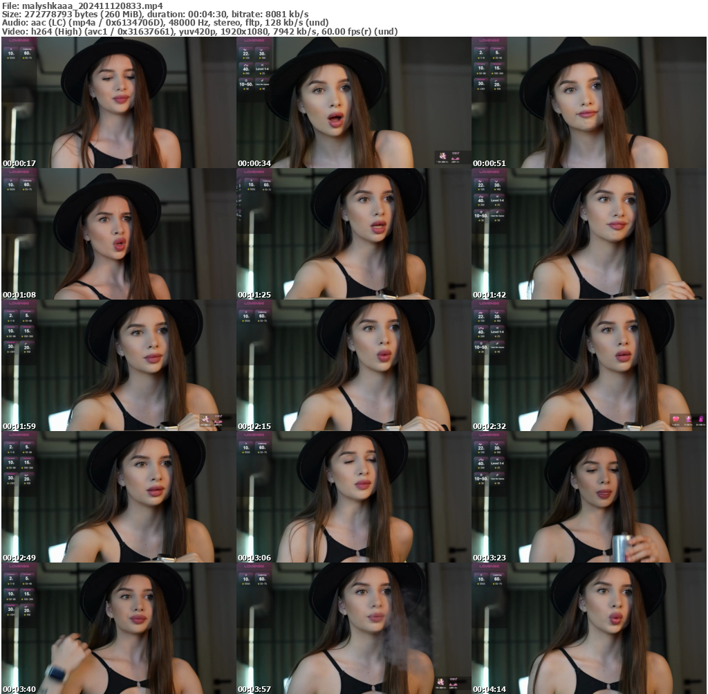 Preview thumb from malyshkaaa on 2024-11-12 @ bongacams