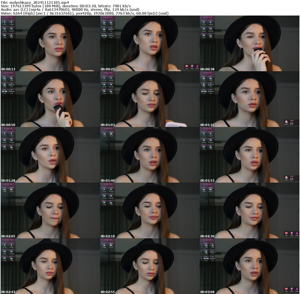 Preview thumb from malyshkaaa on 2024-11-12 @ bongacams