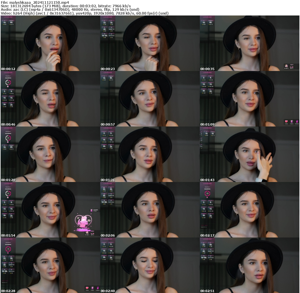 Preview thumb from malyshkaaa on 2024-11-12 @ bongacams