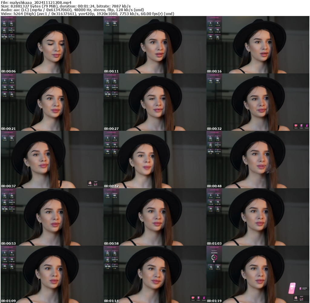 Preview thumb from malyshkaaa on 2024-11-12 @ bongacams