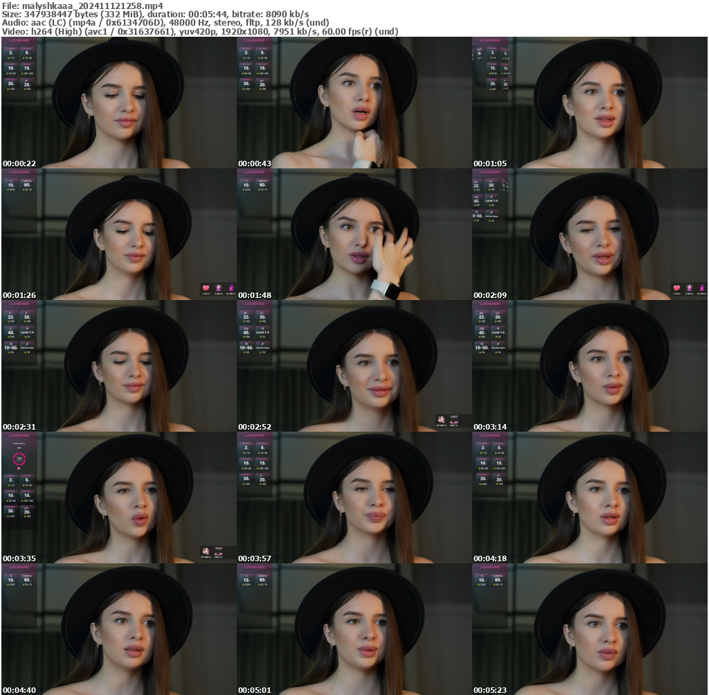 Preview thumb from malyshkaaa on 2024-11-12 @ bongacams