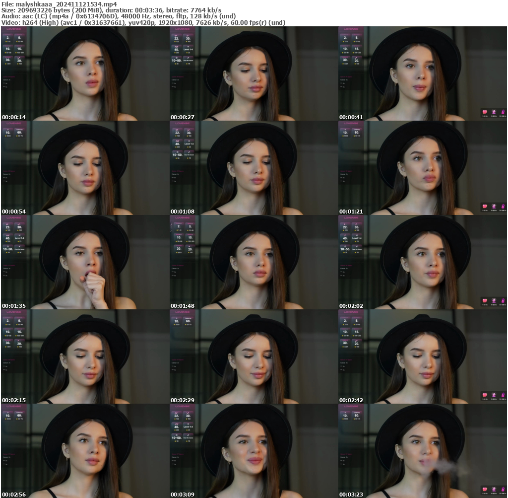 Preview thumb from malyshkaaa on 2024-11-12 @ bongacams