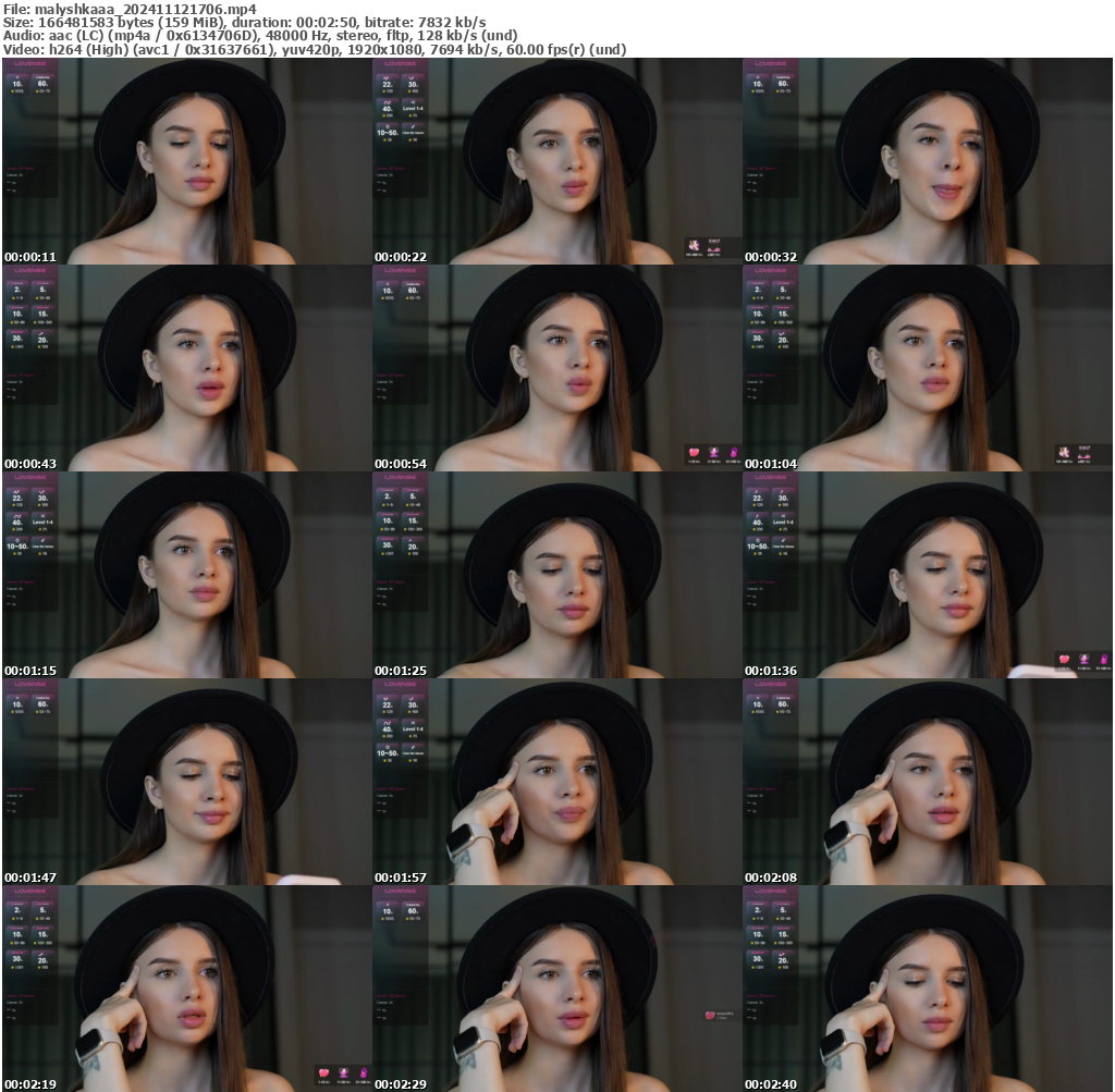 Preview thumb from malyshkaaa on 2024-11-12 @ bongacams