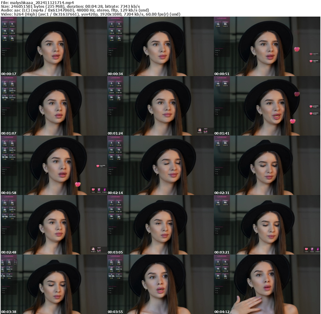 Preview thumb from malyshkaaa on 2024-11-12 @ bongacams