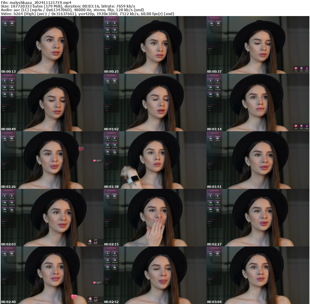 Preview thumb from malyshkaaa on 2024-11-12 @ bongacams