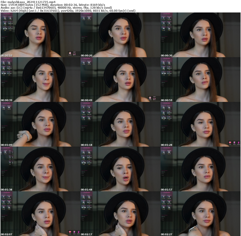 Preview thumb from malyshkaaa on 2024-11-12 @ bongacams