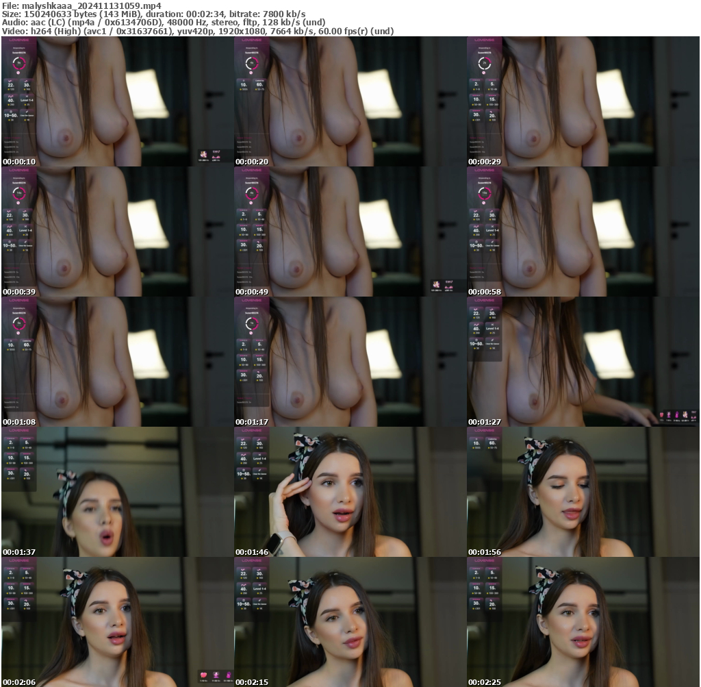 Preview thumb from malyshkaaa on 2024-11-13 @ bongacams