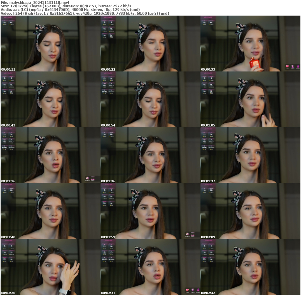 Preview thumb from malyshkaaa on 2024-11-13 @ bongacams