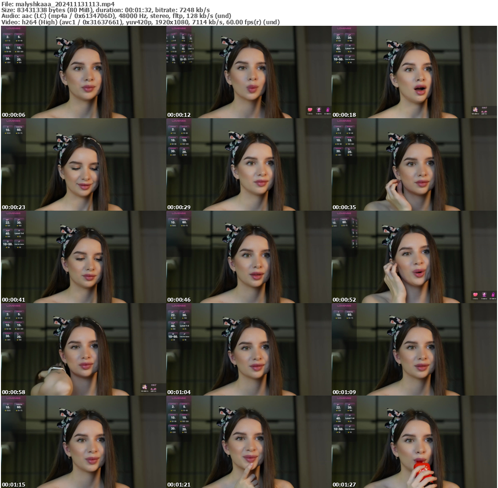 Preview thumb from malyshkaaa on 2024-11-13 @ bongacams